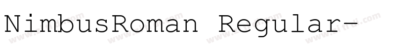 NimbusRoman Regular字体转换